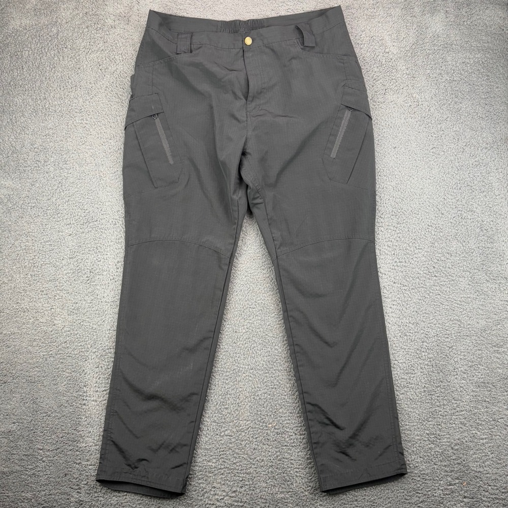 Mens Black Ripstop Tactical Cargo Pants XXL Multi-Pocket Outdoor‎ Utility